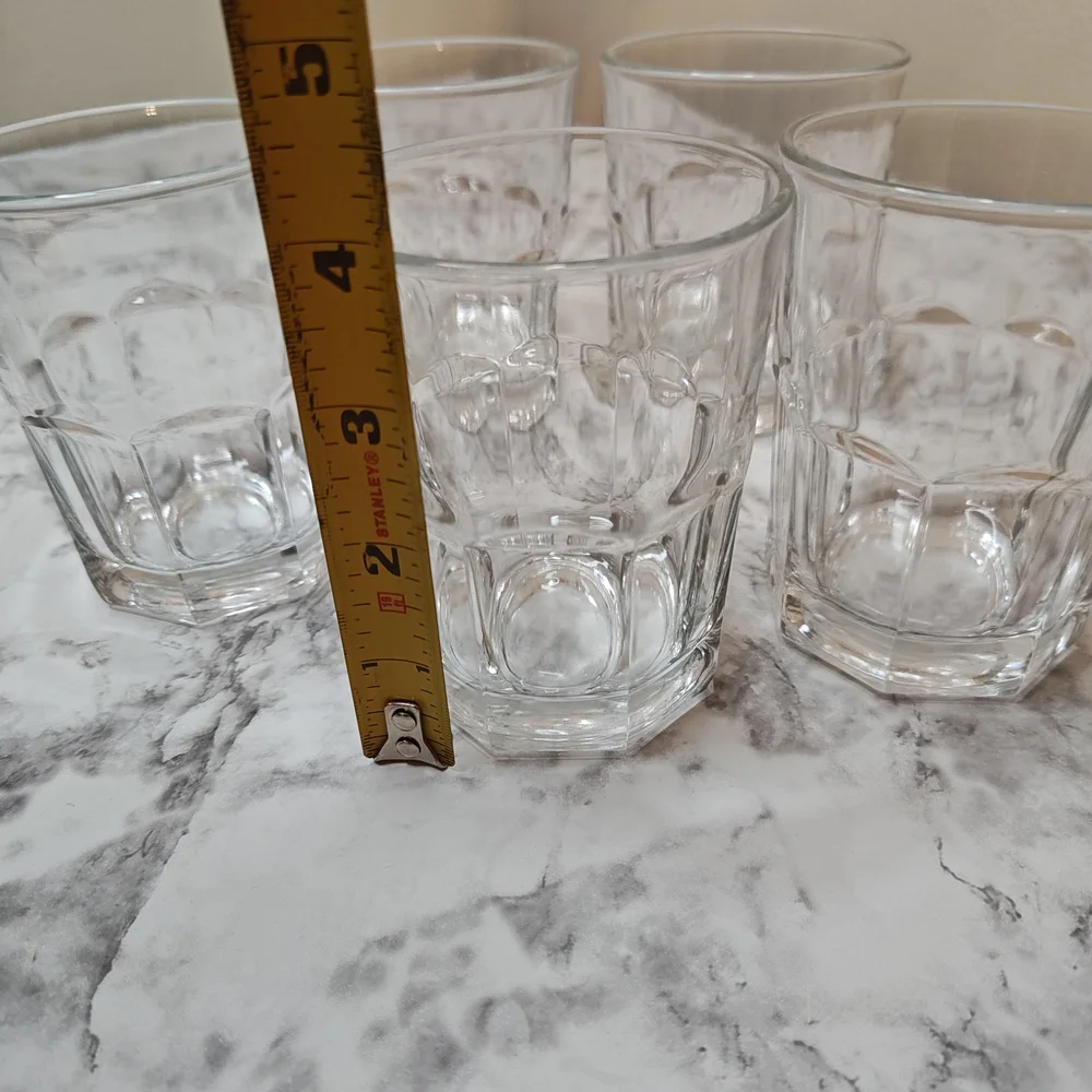 Elegant Clear Glass Tumbler Set Of 5